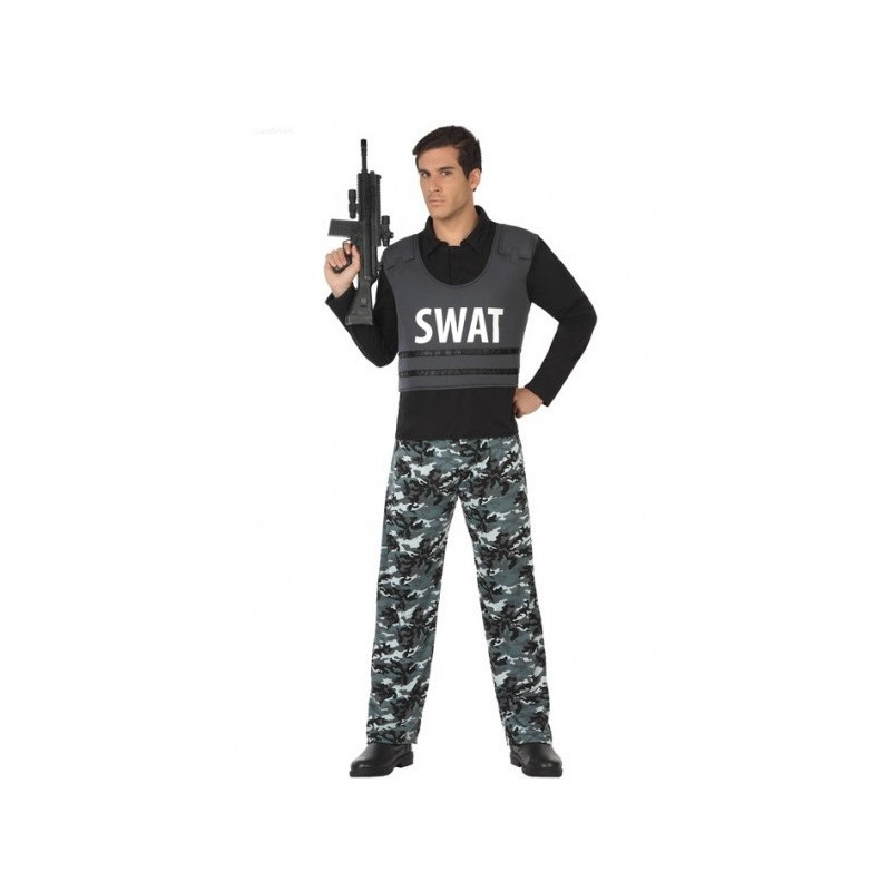 Descenso repentino Adentro Entrelazamiento Disfraz de SWAT para Hombre | Comprar Disfraces Policía