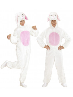 Disfraz de Conejo Blanco y Rosa para Adulto