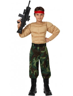 Disfraz Rambo con musculos