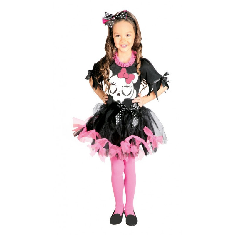 Tomar un riesgo Infantil Humorístico Disfraz de Esqueleto Lacitos para Niña| Comprar Online