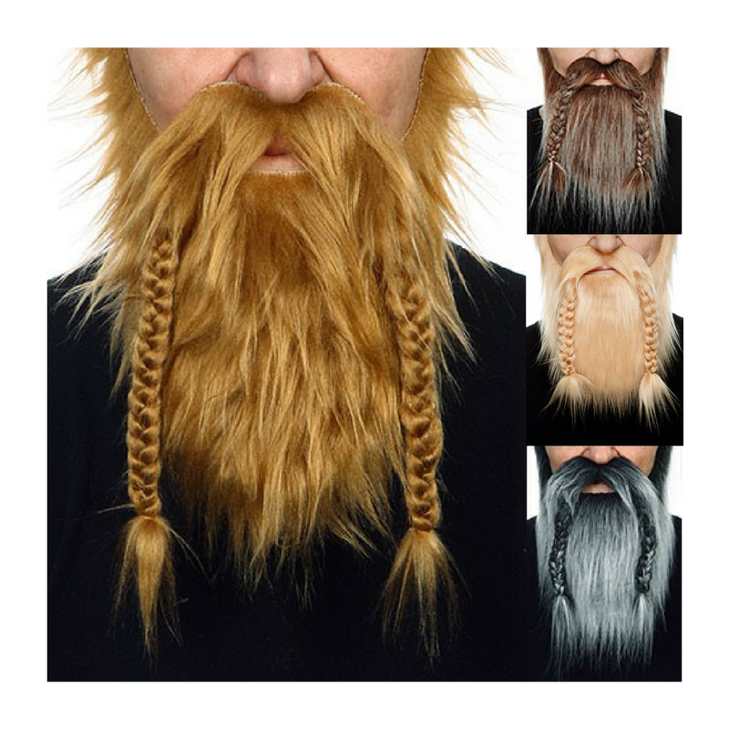 Peluca de Vikingo Canosa con Barba Larga