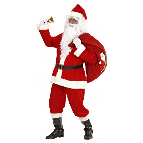Disfraz de Papa Noel Lujo - Con peluca y barba -