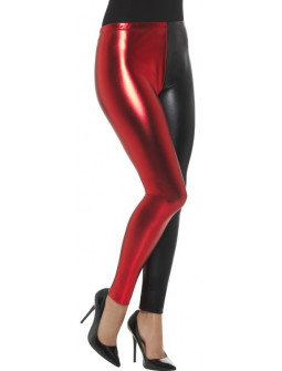 Leggings de Harley Quinn en Negro y Rojo