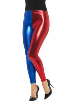 Leggings de Harley Quinn en Rojo y Azul