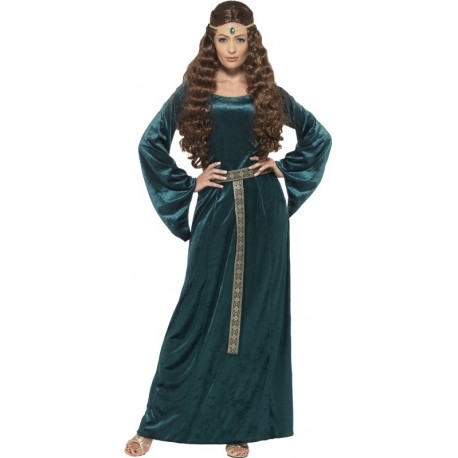 Disfraz de Princesa Medieval Verde para Mujer