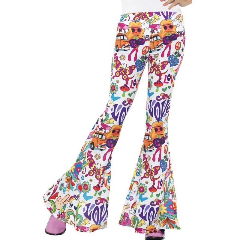 Pantalones de Sesenteros Flower Power para Mujer