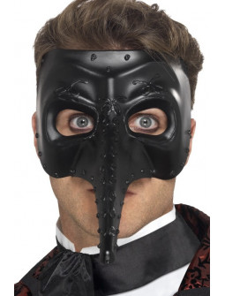 Máscara Veneciana Negra Decorada