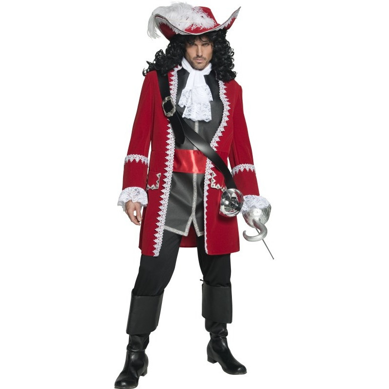 Disfraz de Capitán Pirata Rojo para Hombre Comprar Online