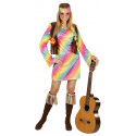Disfraz de Hippie con chaleco para mujer