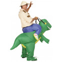 Disfraz de Hombre montado en Dinosaurio