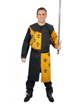 Tabardo Medieval Lancelot color Mostaza para Hombre
