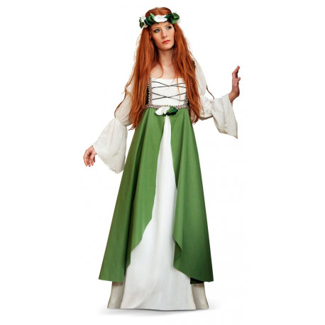 Disfraz de Dama Medieval Verde