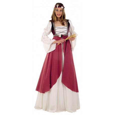 Disfraz de Dama Medieval en Rosa