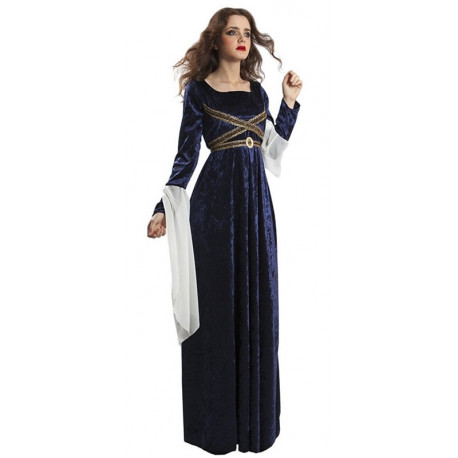 Vestido de Princesa Medieval en Azul