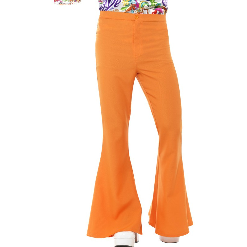 Pantalones de Campana Naranjas para Hombre