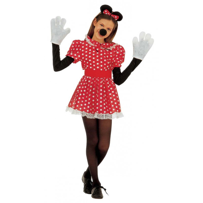 Disfraz de Ratoncita Minnie 2 años de ropa de felpa negra con falditas