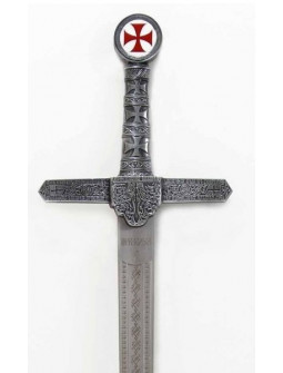 Espada Templaria Rústica de Acero