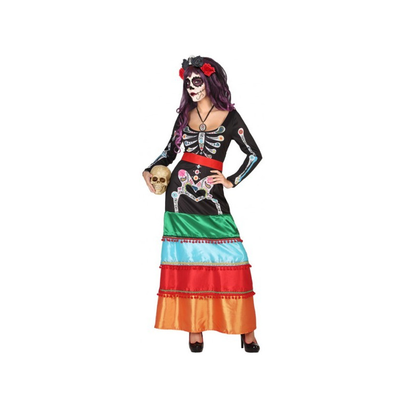 colchón Frotar su Disfraz Día de los Muertos Mexicano para Mujer | Comprar