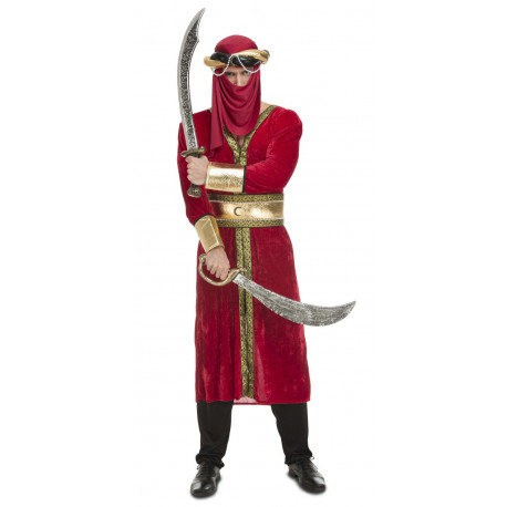 Disfraz de Guerrero Árabe Rojo para Hombre