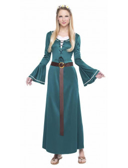 Disfraz de Damisela Medieval Verde para Mujer
