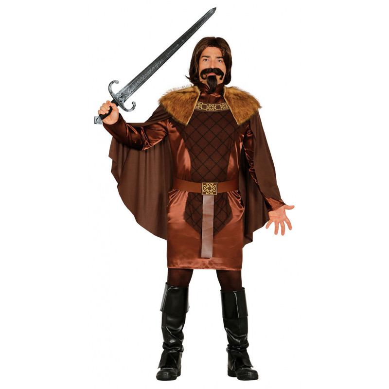  Disfraz de Caballero Medieval Marrón para Hombre