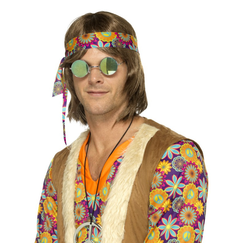 Gafas hippies con flores multicolor