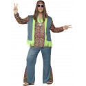 Disfraz de Hippie Azul en Talla Grande para Hombre