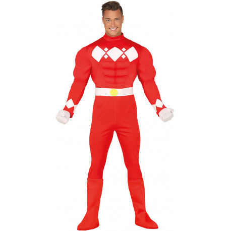 Disfraz de Power Ranger Rojo para Adulto