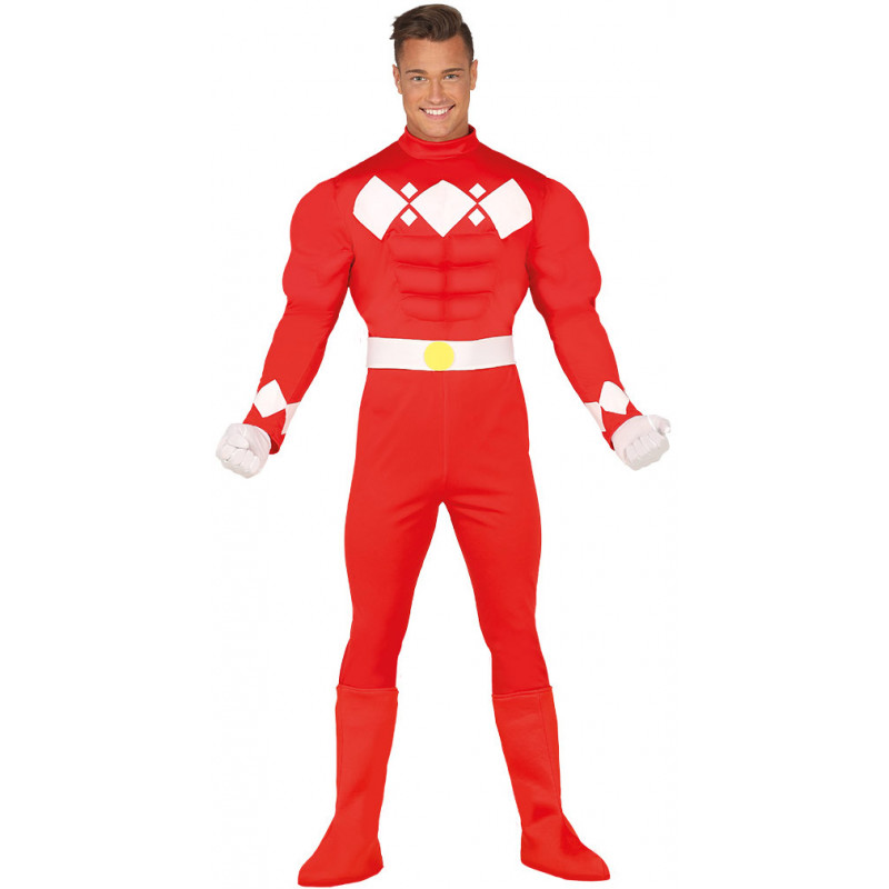 Nueva llegada Erudito profesional Disfraz de Power Ranger Rojo para Adulto | Comprar Online