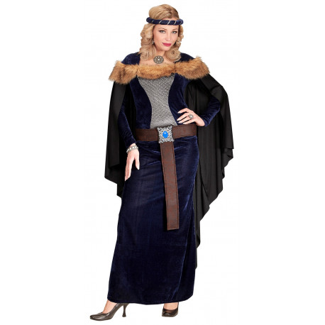 Disfraz de Princesa Medieval Azul Oscuro para Mujer