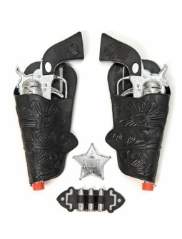 Pistolas con Balas y Estrella de Sheriff