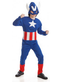 Disfraz de Capitán América Económico para Niño
