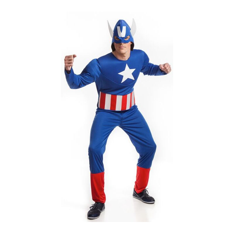 por favor confirmar niebla tóxica Contratado Disfraz de Capitán América Económico para Adulto | Comprar