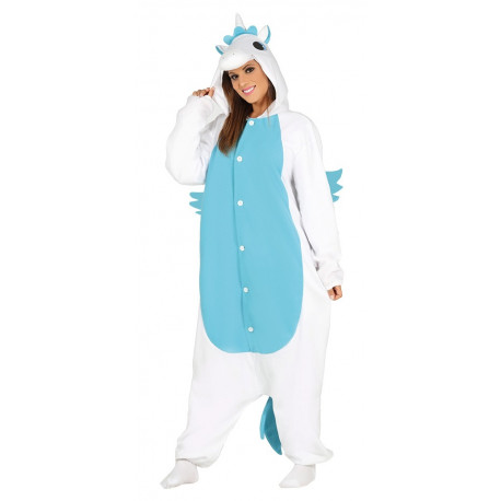 Disfraz de Unicornio Azul Pijama para Adulto
