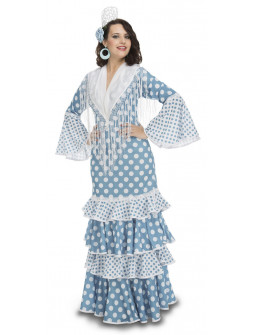 Disfraz de Sevillana Azul para Mujer