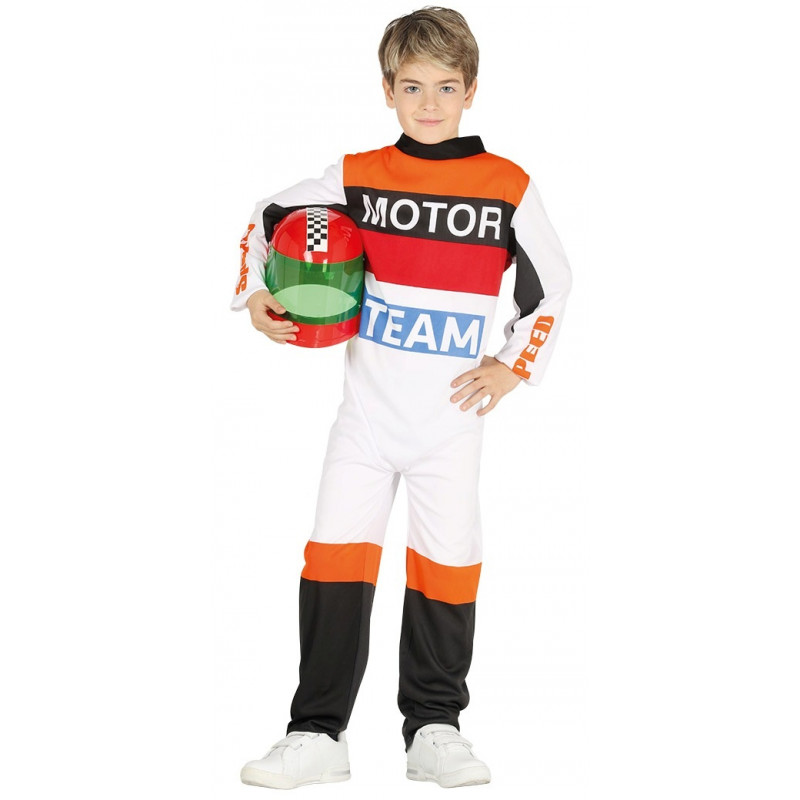 Imbécil Vagabundo contacto Disfraz de Piloto de Moto GP para Niño | Comprar Online