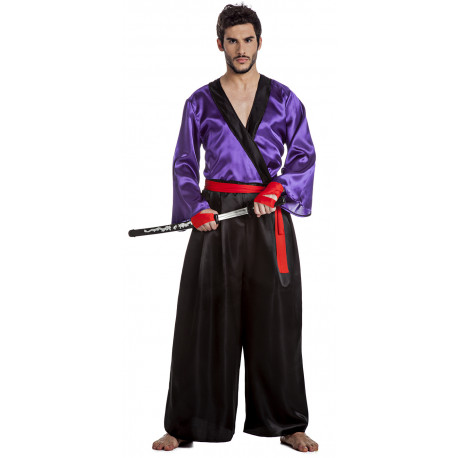 Disfraz de Samurai Morado para Hombre