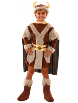 Disfraz de Vikingo Marrón para Niño