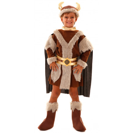 Disfraz de Vikingo Marrón para Niño