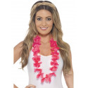 Collar Hawaiano de Flores Rosa Fucsia