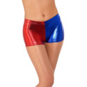 Pantalones cortos de Harley Quinn en Rojo y Azul
