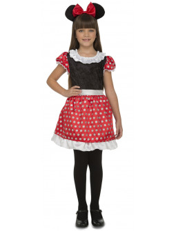 Disfraz de Minnie con Rojo y Negro Infantil