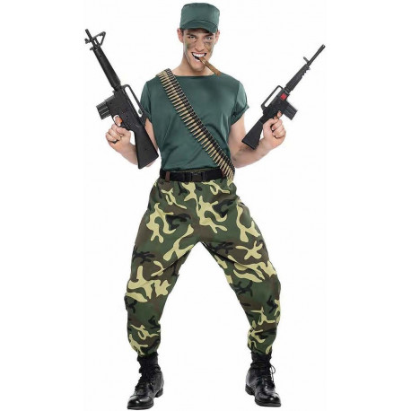Disfraz de Militar Camuflaje para Hombre
