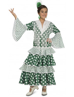 Disfraz de Sevillana Verde para Niña