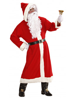Disfraz de Santa Claus - Lujo - con peluca y barba