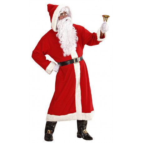 Disfraz de Santa Claus - Lujo - con peluca y barba