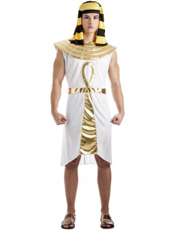 Disfraz de Egipcio Dorado y Blanco para Hombre