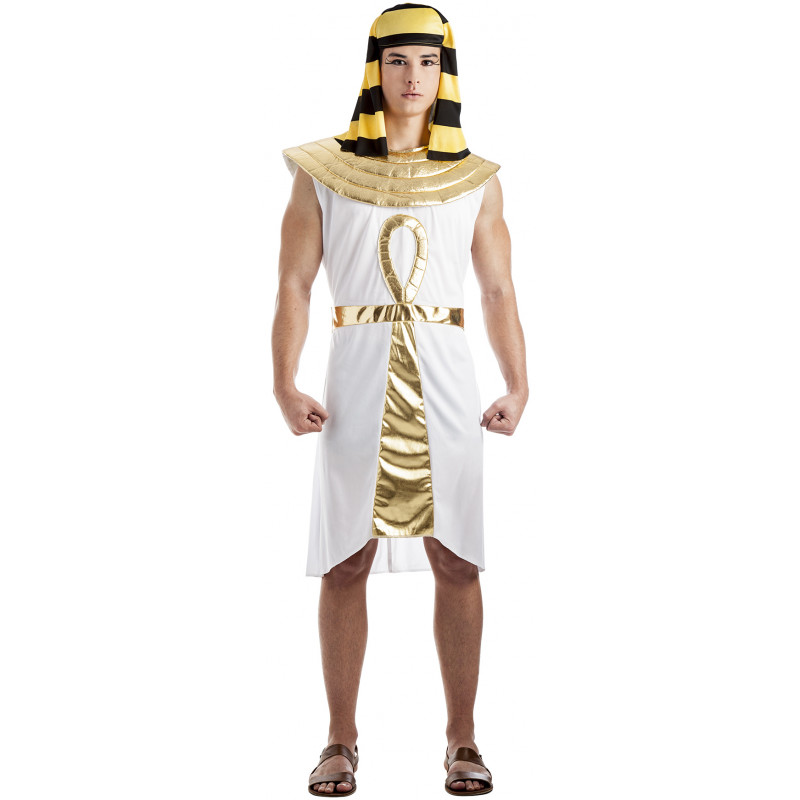 Disfraz de Egipcio Dorado y Blanco para Hombre |