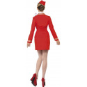 Disfraz de Azafata de Avión Rojo para Mujer