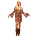 Disfraz de Hippie Años 60 con Chaleco para Mujer